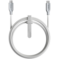 Nomad Kevlar плетен кабел за зареждане и данни - USB-C към USB-C - 1,5 м - бял