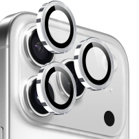 NORTHJO стъкло с метална рамка за защита на лещите на задната камера за iPhone 17 Pro / 17 Pro Max - сребърно