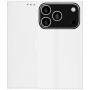 Калъф тип флип от PU кожа за iPhone 17 Pro / 18 Pro - бял