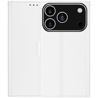 Калъф тип флип от PU кожа за iPhone 17 Pro / 18 Pro - бял
