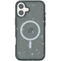 Прозрачен калъф с блясък и MagSafe за iPhone 17 - сив