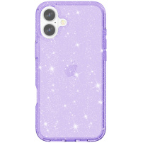 Прозрачен калъф с блясък за iPhone 17 - лилав