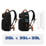 COOLBELL раница с регулируема презрамка и външен USB порт за iPad / MacBook до 16" - черна