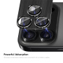 ENKAY закалено стъкло с шлифована рамка за защита на лещите на камерата за iPhone 17 Pro Max - оранжево