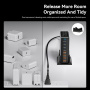 ESSAGER YMX-320W GaN бързозареждащ адаптер с портове 4x USB-C / 4x USB-A - 320W - черен