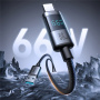 JOYROOM S-A16 Pro плетен кабел за зареждане и данни - USB-A към USB-C - 1,2 m - черен