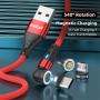 ENKAY 3в1 кабел за зареждане и данни със сменяеми магнитни конектори - USB-A към USB-C / Lightning / micro USB - 1 m - черен