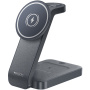 Yesido DS26 3-в-1 сгъваема магнитна безжична стойка с лампа за iPhone / Apple Watch / AirPods - 20W - сива