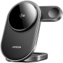 JOYROOM JR-W17 Qi2 3-в-1 сгъваема магнитна безжична стойка за iPhone / Apple Watch / AirPods - 15W - черна