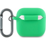 Lacoste Croc Logo силиконов калъф с карабинер за AirPods 4 / 5 - зелен