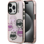 Karl Lagerfeld IML Multi K&CH Heads кейс за iPhone 15 Pro - розов