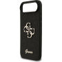 Guess Fixed Glitter 4G Metal Logo блестящ калъф за iPhone Air - черен