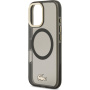 Lacoste Frosted Finish Gold Logo калъф с MagSafe за iPhone 17 - сив