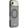 Lacoste Frosted Finish Gold Logo кейс с MagSafe за iPhone Air - сив