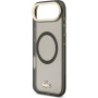 Lacoste Frosted Finish Gold Logo кейс с MagSafe за iPhone Air - сив