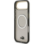 Lacoste Frosted Finish Gold Logo кейс с MagSafe за iPhone Air - сив