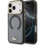Калъф Lacoste Frosted Finish Gold Logo с MagSafe за iPhone 17 Pro - сив