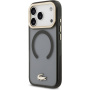 Калъф Lacoste Frosted Finish Gold Logo с MagSafe за iPhone 17 Pro - сив
