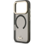 Калъф Lacoste Frosted Finish Gold Logo с MagSafe за iPhone 17 Pro - сив