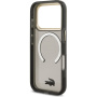 Калъф Lacoste Frosted Finish Gold Logo с MagSafe за iPhone 17 Pro - сив
