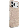 Калъф Guess IML Flowers Allover Strap с каишка и MagSafe за iPhone 17 Pro Max - розов