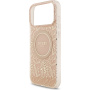 Калъф Guess IML Flowers Allover Strap с каишка и MagSafe за iPhone 17 Pro Max - розов