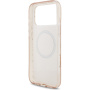 Калъф Guess IML Flowers Allover Strap с каишка и MagSafe за iPhone 17 Pro Max - розов