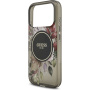 Guess IML Flowers Strap кейс с каишка и MagSafe за iPhone 17 Pro - сив