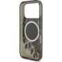 Guess IML Flowers Strap кейс с каишка и MagSafe за iPhone 17 Pro - сив