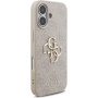 Калъф с каишка Guess 4G Metal Logo за iPhone 17 - розов