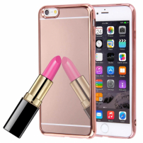 Огледален защитен калъф за Apple iPhone 6 Plus / 6S Plus – златно-розов