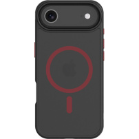 Tactical Hyperstealth 2.0 прозрачен кейс с червен MagSafe за iPhone Air - черен