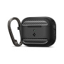 Spigen Rugged Armor устойчив калъф с карабинер за AirPods Pro 3 - черен