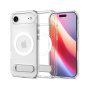 Spigen Ultra Hybrid S прозрачен калъф със стойка и MagSafe за iPhone Air - прозрачен