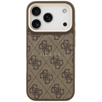 Guess 4G Gold Frame кейс с MagSafe за iPhone 17 Pro - кафяв