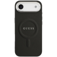 Калъф Guess Saffiano с MagSafe за iPhone Air - черен