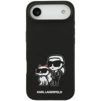 Karl Lagerfeld K&CH Sketch силиконов калъф с MagSafe за iPhone Air - черен