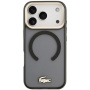 Калъф Lacoste Frosted Finish Gold Logo с MagSafe за iPhone 17 Pro - сив