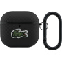 Lacoste Petit Pique Croc Logo Patch калъф с карабинер за AirPods 4 / 5 - черен