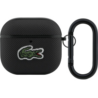 Lacoste Petit Pique Croc Logo Patch калъф с карабинер за AirPods 4 / 5 - черен