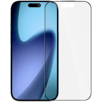 Rurihai матово закалено 2.5D стъкло с черна рамка за iPhone 17 Pro Max