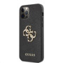 Guess Saffiano Big 4G Metal Logo кейс за iPhone 12 Pro Max - черен