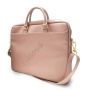 Guess Saffiano Vintage Script чанта за MacBook до 16" - розово-злато