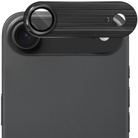 ENKAY закалено стъкло с шлифована рамка за защита на обективите на камерата за iPhone Air - черно