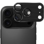 ENKAY закалено стъкло с шлифована рамка за защита на лещите на камерата за iPhone 17 Pro Max - черно