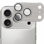ENKAY закалено стъкло с шлифована рамка за защита на лещите на камерата за iPhone 17 Pro Max - сиво