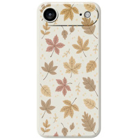 Защитен калъф с мотив на есенни листа за iPhone Air - бежов