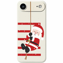 Защитен калъф с мотив Дядо Коледа за iPhone Air - бежов