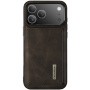DG.Ming 2в1 калъф със свалящ се магнитен портфейл за iPhone 17 Pro Max - кафе