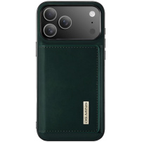 DG.Ming 2в1 калъф със сваляем магнитен портфейл за iPhone 17 Pro Max - тъмнозелен